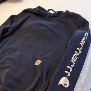 Carhartt Women's s Dark Blue Sweatshirt with White Logo